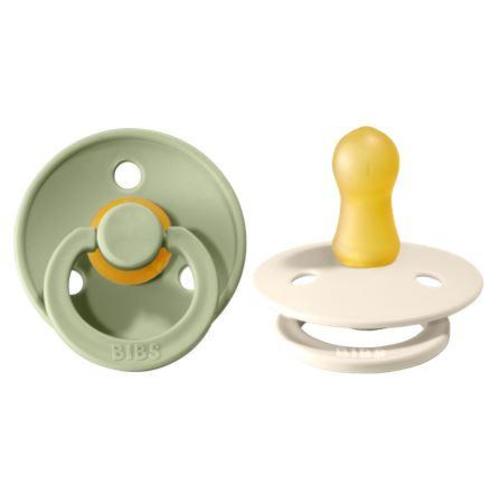 Colour Pacifier 2 Pack in Sage and Ivory