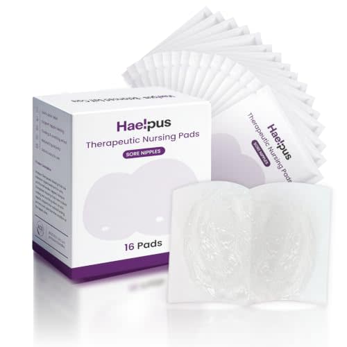 Hydrogel Nipple Pads for Sore Nipples, Rapid Pain Relief, 16 Count | Instant Cooling, Lanolin-Free Nipple Care, Pumping And Breast feeding Essentials