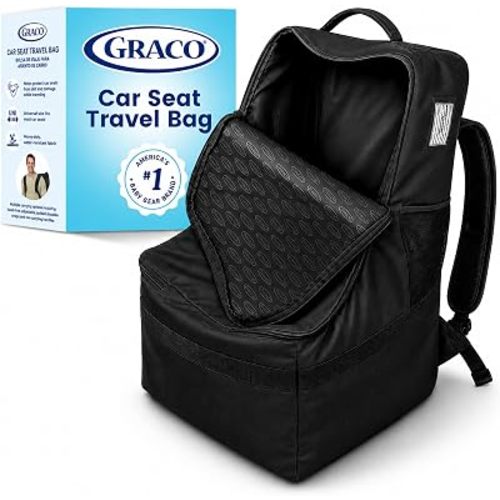 Graco Padded Car Seat Travel Bag & Infant Carrier Backpack, Black