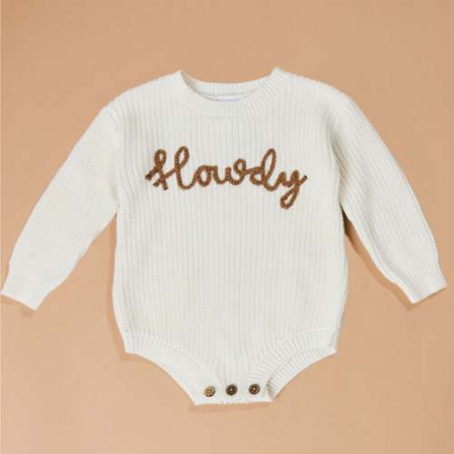 Howdy Sweater Bubble by Mudpie