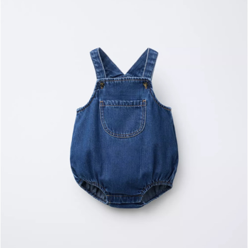 SOFT DENIM ROMPER - Mid-blue | ZARA United States