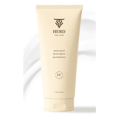Beef Tallow Moisturizer 7oz Unscented – Grass-Fed Face & Body Cream with Manuka Honey, Colloidal Oat & Hyaluronic Acid
