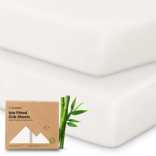 Isla Fitted Crib Sheets - Soft White / 52 x 28