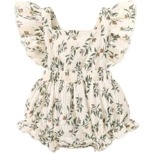 Happy Town Newborn Baby Girl Clothes Infant Summer Romper Sleeveless Floral Cute Outfits One Piece Jumpsuit Bodysuit