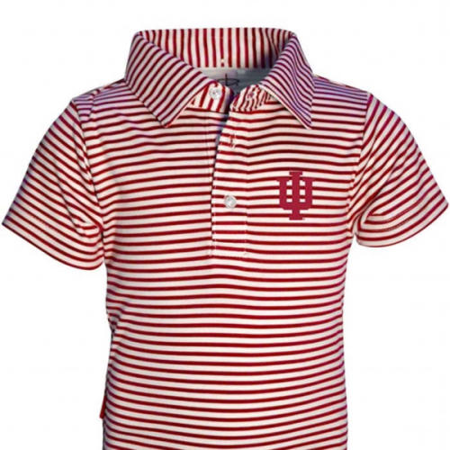 Indiana Hoosiers CARDINAL Baby Carson Polo Romper