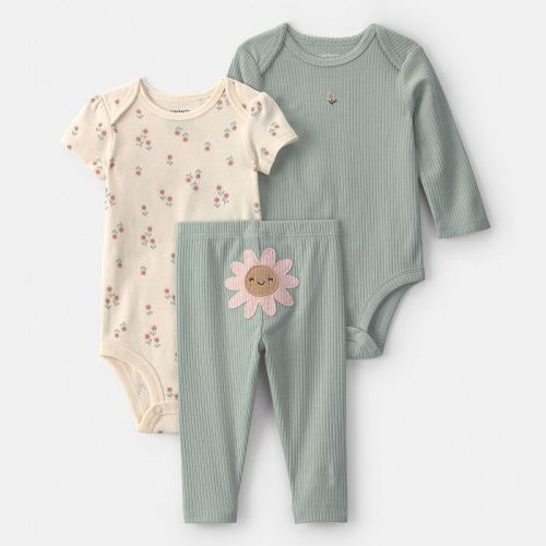 Baby Girl Carter's 3-Piece Floral Bodysuit & Pant Set