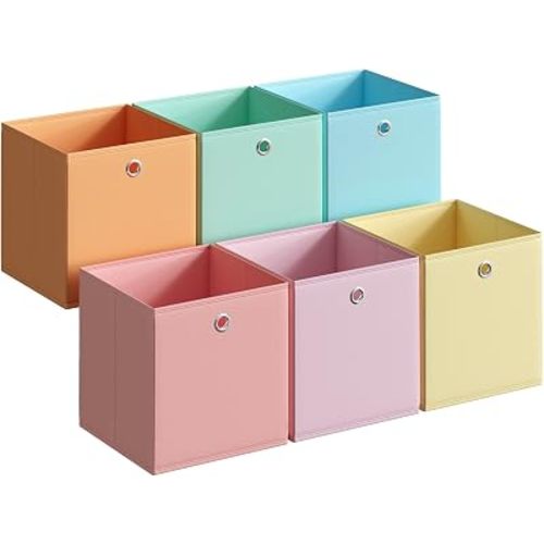 SONGMICS Storage Cubes, Set of 6 Odorless Foldable Storage Boxes