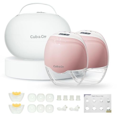 Wearable Hands-Free Breast Pump – Portable Electric Breastfeeding Pump with Multiple Suction Modes, Leakproof Design, LED Display & Travel Case – 120 Milliliters Capacity