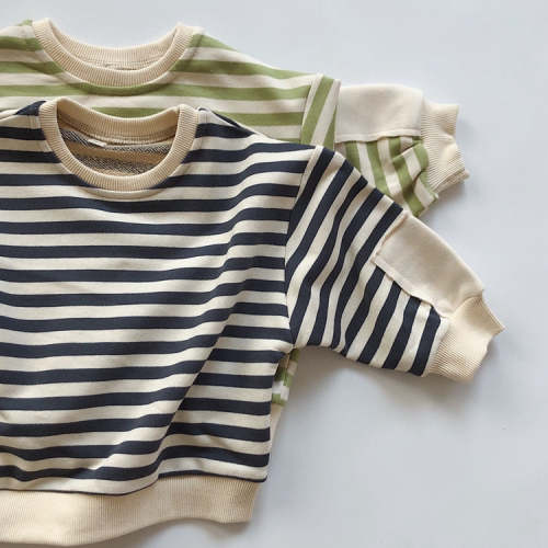 Boho Stripy Top – The Boho Bebe - green - 6-12 month