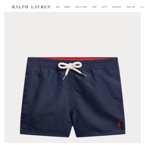Ralph Lauren Baby Boy - Traveler Swim Trunk - Newport Navy - Size 3-6M