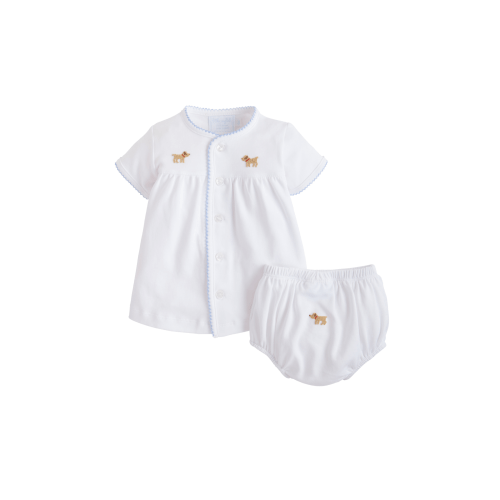 Pinpoint Layette Knit Set, Boy Lab
