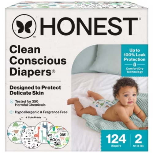 Clean Conscious Disposable Diapers - Super-absorbent, Eco-friendly, Soft, Improved Fit, Leak Protection