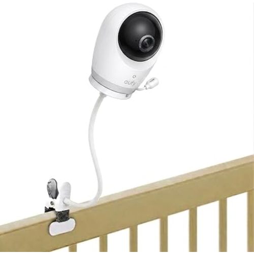 Baby Monitor Mount Stand Compatible with eufy E21/E20/C10, Adjustable Baby Monitor Holder Clip Mount for Crib/Nursery/Pet/Baby Camera