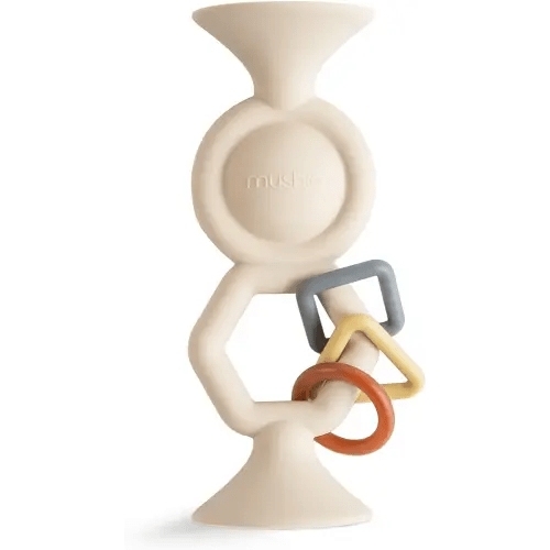 mushie HexaPop Suction Toy | Toddler Sensory Toy for Nursery and Play (Shifting Sand)