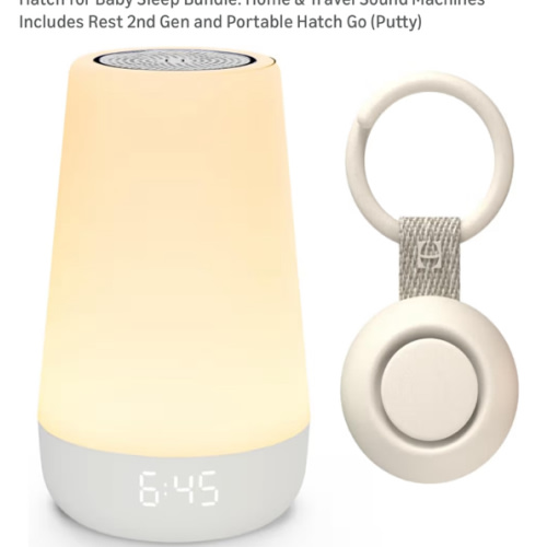 Hatch for Baby Sleep Bundle: Home & Travel Sound Machines Includes Rest 2nd Gen and Portable Hatch Go (Putty)