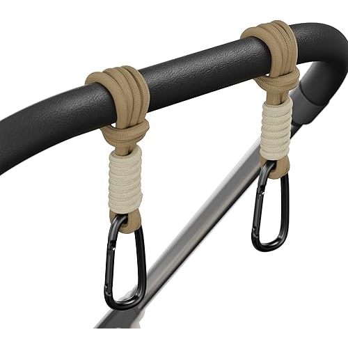 SURDOCA Baby Stroller Hooks, Stroller Clips and Hooks for Diaper Bag, Mommy Bag Hook for Stroller Heavy Duty, Universal Stroller Hanger and Strap, Stroller Accessories for Mom