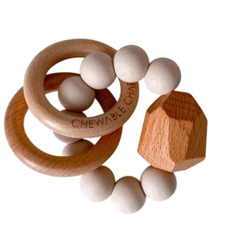 Natural Teething Toys for Baby | Wood and Silicone Teether Rings | Made in the USA