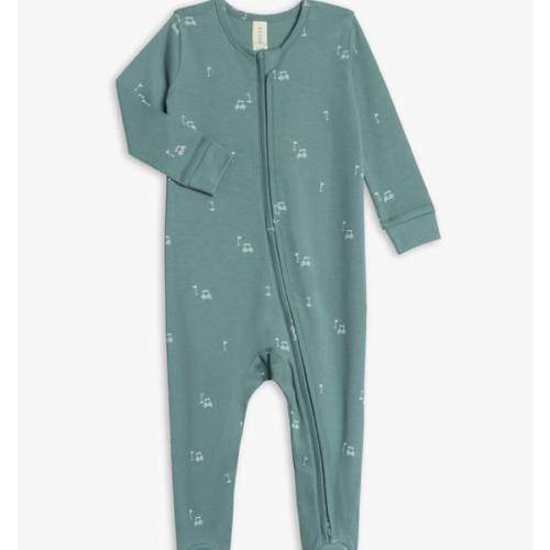 Colored Organics Baby Zip-Up Footed Sleeper with 2-Way Zipper - Organic Cotton Pajamas