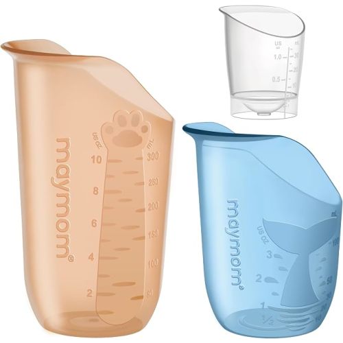 Maymom Drinking & Infant Feeding Cup Set, Training Kit for Newborns Elder Dysphagia Care, 30mL(1oz) Feeding Cup, 100mL (3oz) & 300mL (10oz) Nosey Cup