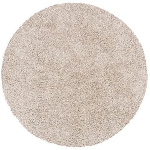 August Shag AUG561 Power Loomed Area Rug - Beige - 6'7" round - Safavieh.