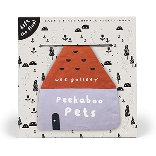 Peekaboo Pets: Baby's First Crinkle Peek-A-Book - Lift the flap! (Wee Gallery Peekaboo Cloth Books, 4) Rag Book – Lift the flap, September 5, 2023