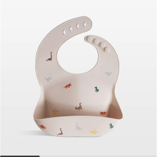 Mushie Dinosaurs Silicone Baby Bib
