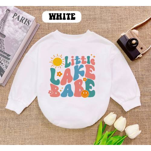 Little Lake Babe Summer Baby Romper, Baby Shower Gift, Baby Girl Outfit, Summer Clothes, Perfect Baby Girl Gift, Baby Romper Sweatshirt Gift