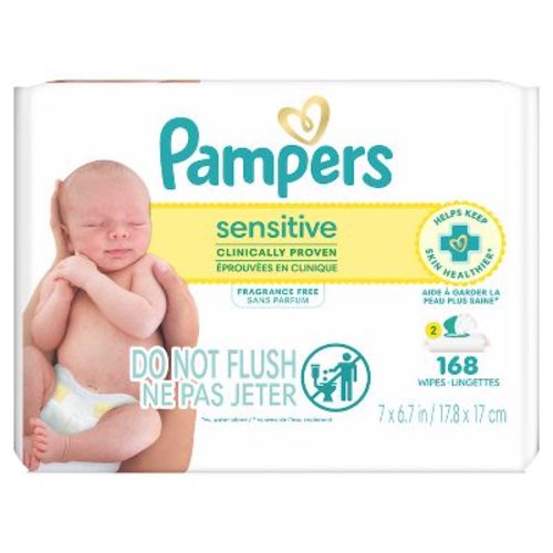 Pampers Sensitive Baby Wipes - 168ct: Hypoallergenic, Paraben-Free, For Face & Hands & Diaper Area