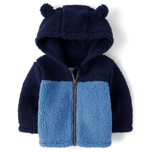 The Children's Place baby-boys And Toddler Cozy Sherpa Hooded Full Zip Jacket