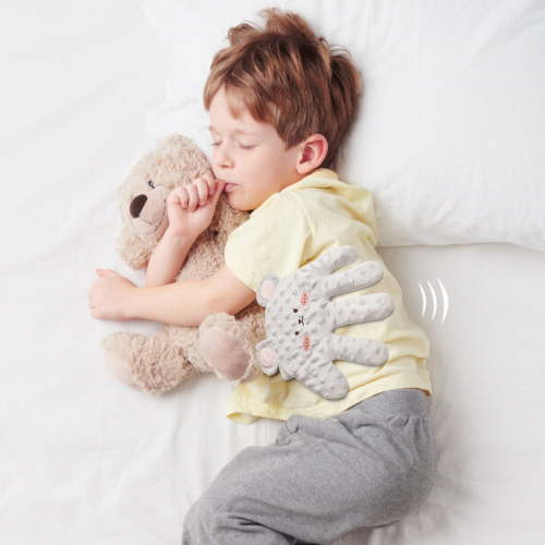 Automatic Baby Sleep Soother - Palm-Shaped Patting Device with Adjustable Speed, Heating Function & Remote Control - Portable Infant Soothing Aid (25x26cm)