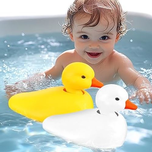 2-Pack Duck Bathtub & Pool Toys - Realistic Walking Ducks | Waterproof Baby Bath Toys, Gift for Toddler Boys & Girls