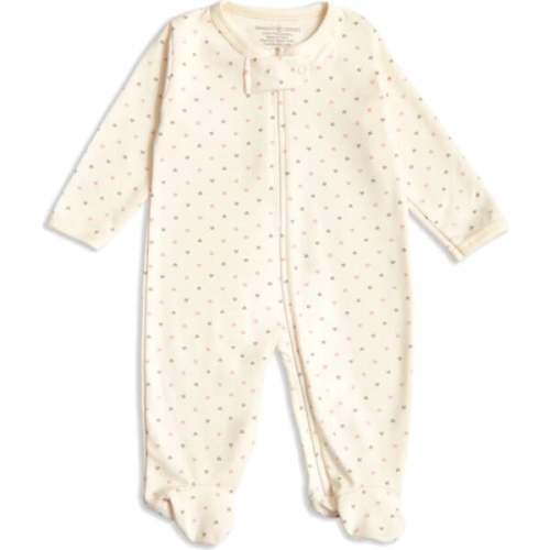 Footie Pajamas, Hearts Print - Snuggles n Cuddles | Maisonette