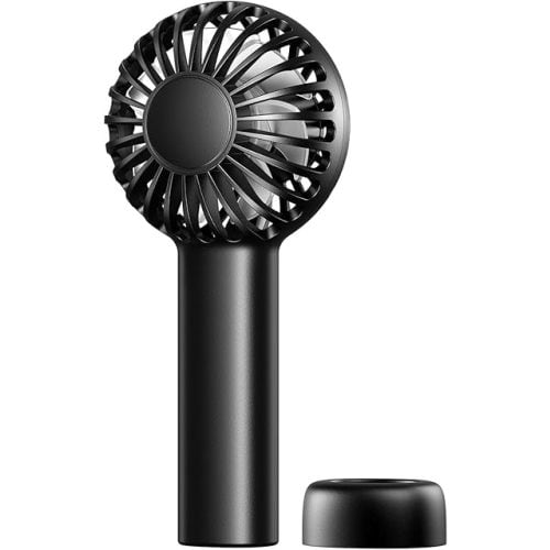 SWEETFULL Mini Portable Fan - Rechargeable Handheld Fan, 3 Speeds Personal Hand Gifts for Travel Essentials, Lash, Makeup, Eyelash, Kids, Girls, Women - USB, Cute Design Black