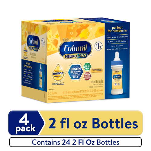 Enfamil NeuroPro Ready to Feed Baby Formula, Brain Building Duo DHA & MFGM, 2 Fl Oz, 24 Count