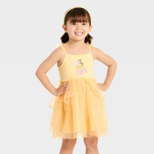 Toddler Girls' Disney Princess Belle Dress - Yellow 5T