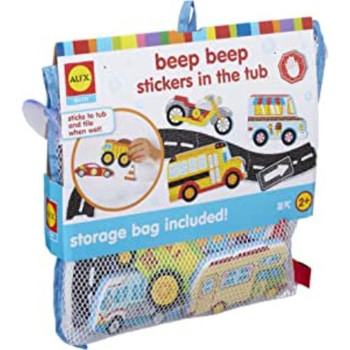 Amazon.com: Alex Bath Beep Beep Stickers in The Tub Bath Toy Kids Bath Activity : Toys & Games