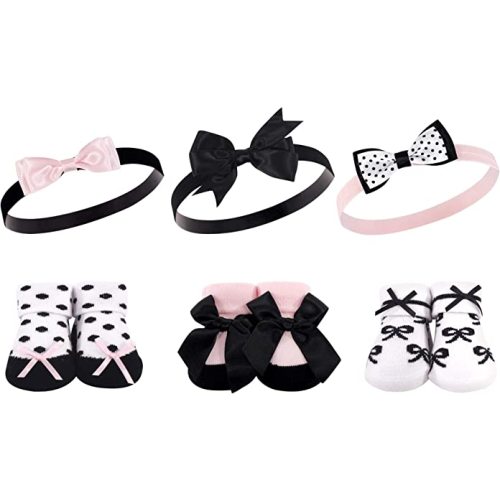 Hudson Baby Girl's Headband and Socks Giftset