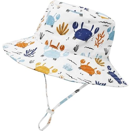 Baby Sun Hat Baby Boy Hats Toddler Hat UPF 50+ Bucket Hat for Baby Girls Infant Beach Hat with Wide Brim Kids Caps