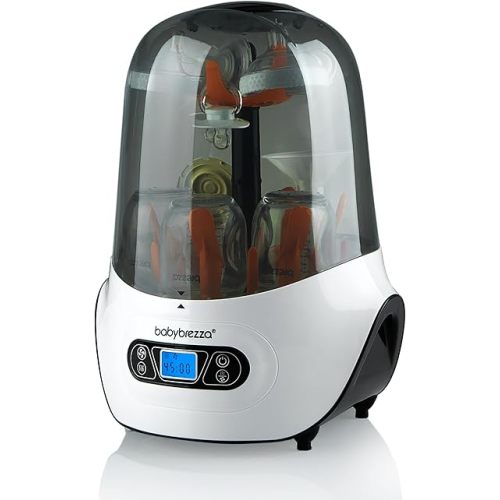 Baby Brezza Stérilisateur et séchoir pour biberons - Stérilisation électrique à la vapeur - Ajustement universel - Tétines, verre, plastique et biberons pour nouveau-nés