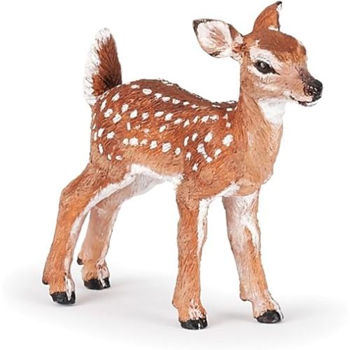 Papo -Hand-Painted - Figurine -Wild Animal Kingdom - White-Tailed Fawn -50219 -Collectible - for Children - Suitable for Boys and Girls- from 3 Years Old
