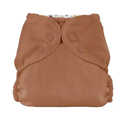 Esembly Cloth Diaper Cover - Reusable Swim Diaper, Waterproof, Breathable - Adjustable Outer Layer Over Absorbent Inner for Blowout Protection - Clay, Size 1 (7-17lbs)