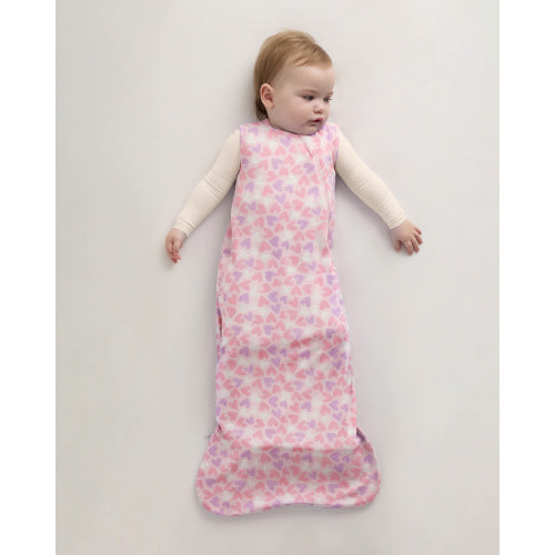 Bamboo Sleep Bag 1.0 TOG in Lavender Hearts