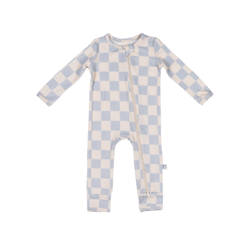 Zippered Romper (Checkered) – Snuggle & Slumber
