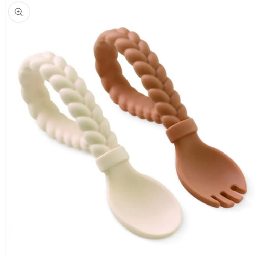 Baby Utensils: Sweetie Spoons™ Silicone Fork & Spoon Set | Itzy Ritzy®
