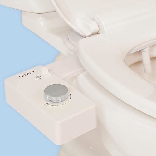 TUSHY Classic 3.0 Bidet Toilet Seat Attachment - a Non-Electric Self Cleaning Water Sprayer with Adjustable Water Pressure Nozzle, Angle Control & Easy Home Installation (Brushed Nickel)