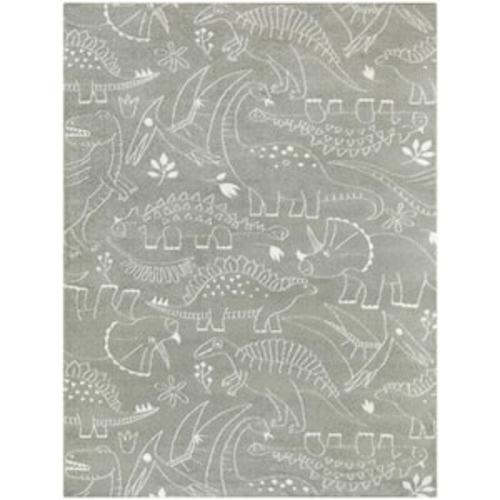 Parker Dinosaur Grey 4 ft. x 6 ft. Area Rug