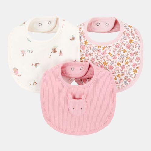 Baby 3-Pack Floral Bibs | Carter’s Oshkosh Canada