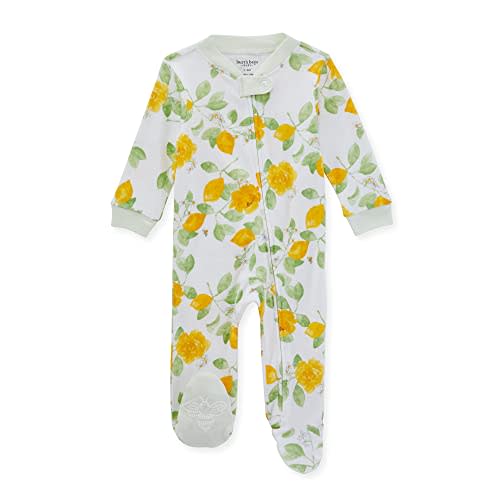 Burt's Bees Baby baby-girls Sleep and Play Pajamas, 100% Organic Cotton One-piece Romper Jumpsuit Zip Front Pjs