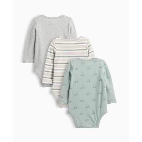 Baby First Favorites Organic Cotton Bodysuit (3-Pack) 0-3mo