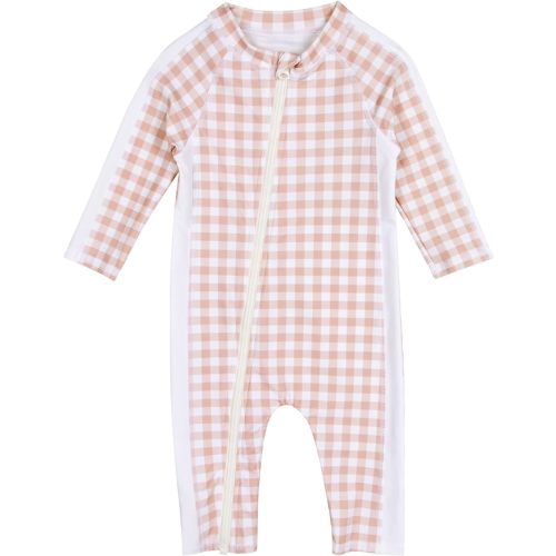 SwimZip Girls' Long-Sleeve UPF 50+ Swimsuit for Baby, Toddler, & Little Girls
